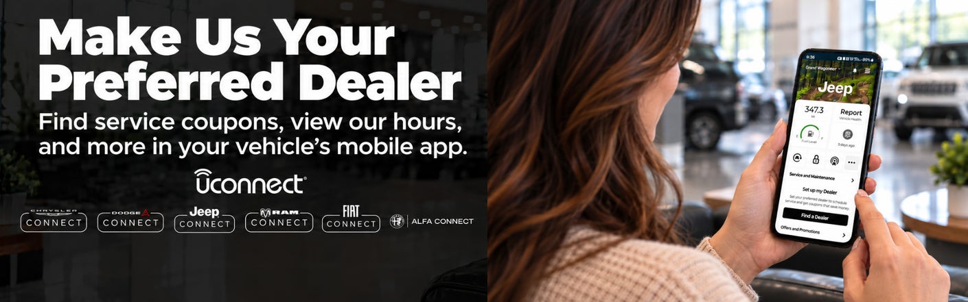 uconnect® make us your preferred dealer | Herrnstein Chrysler Dodge Jeep Ram FIAT in Chillicothe OH